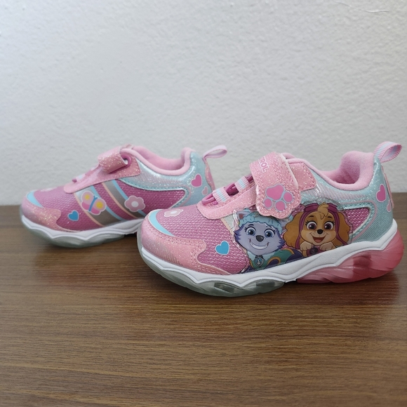 Paw Patrol Toddler Girls Shoes Size 8 Light Up Pink Sparkles Skye Everest NWOT - Picture 5 of 7